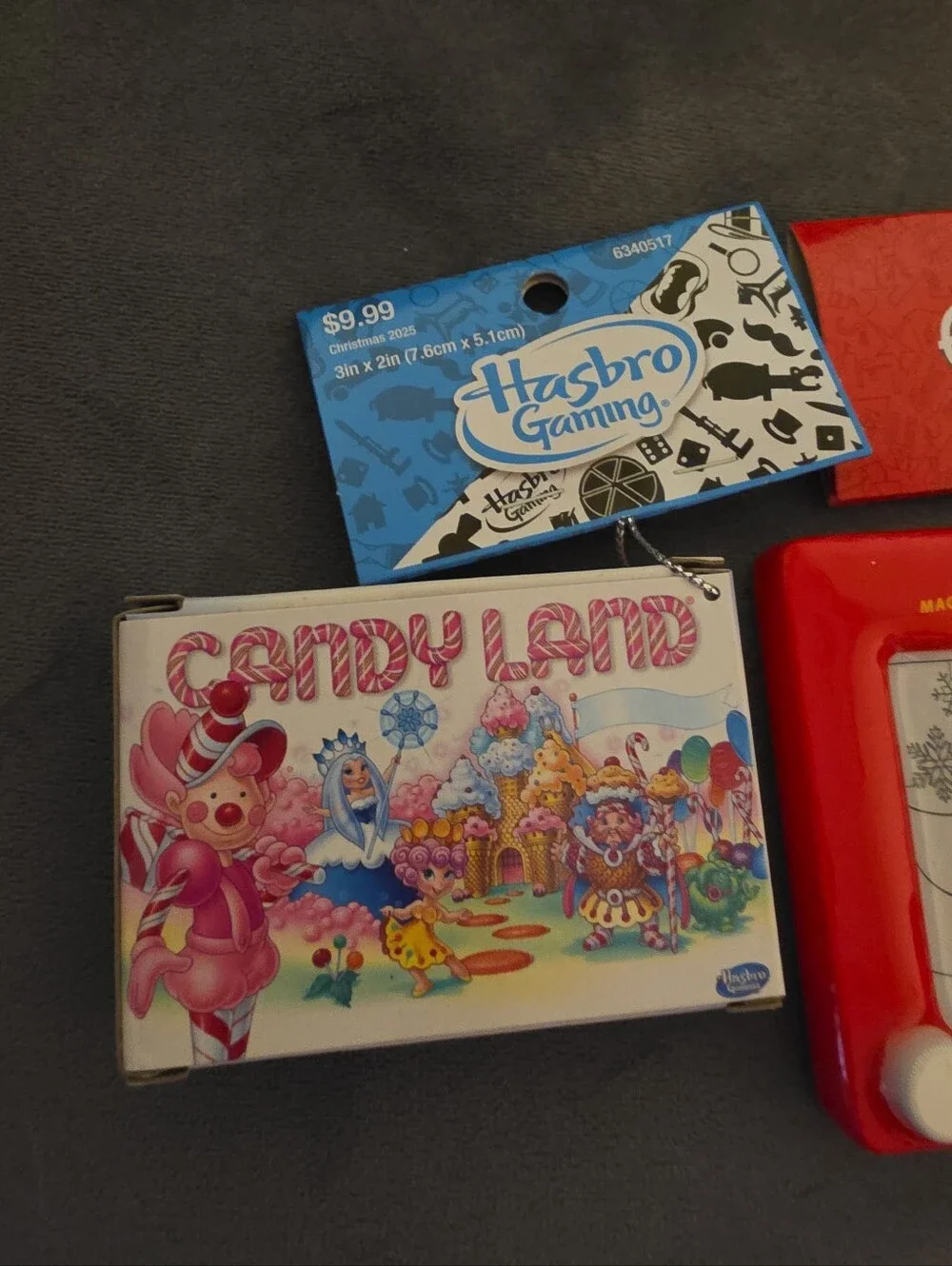 NWT Candy Land & Twister Game Boxes & Etch A Sketch Christmas Tree Ornaments